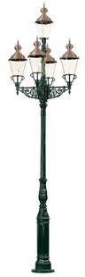 Casa Padrino Gartenlaterne Gr�n / Kupfer  103 x H. 375 cm - Nostalgische Gartenlampe 