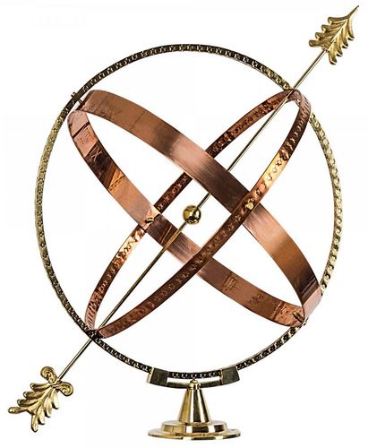 Casa Padrino Sonnenuhr Gold / Kupfer  50 x H. 60 cm - Nostalgische Garten Deko