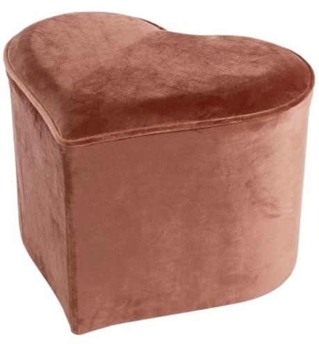 Casa Padrino Designer Herz Sitzhocker Rosa 46 x 40 x H. 54 cm - Herzf�rmiger Luxus Deko Hocker 