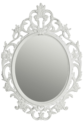 Casa Padrino Barock Wandspiegel Wei� / Gold 58 x H. 84 cm - Barockstil Spiegel