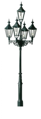 Casa Padrino Gartenlaterne 146 x 146 x H. 475 cm - Verschiedene Farben - Nostalgische von Hand gegossene Aluminium Au�enleuchte mit Gusseisen Fu�