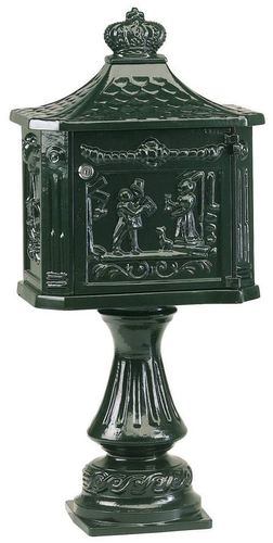 Casa Padrino Jugendstil Standbriefkasten 38 x 27 x H. 78 cm - Verschiedene Farben - Wetterfester Nostalgischer Briefkasten