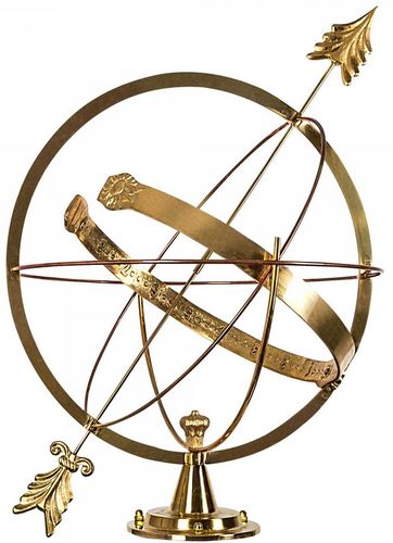 Casa Padrino Jugendstil Garten Deko Sonnenuhr Gold  60 x H. 73 cm - Luxus Qualit�t