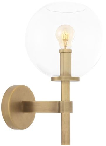 Casa Padrino Luxus Wandleuchte Antik Messing 18 x 26 x H. 35 cm - Hotel & Restaurant Leuchte