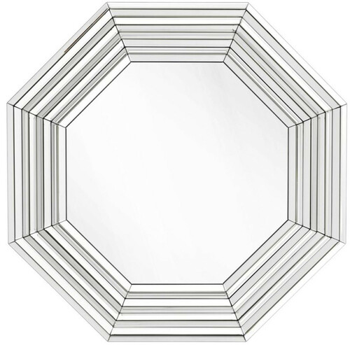 Casa Padrino Luxus Wohnzimmer Spiegel / Wandspiegel 106,5 x H. 106,5 cm - Wohnzimmerm�bel