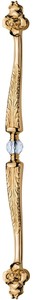 Casa Padrino Barock Messing T�rgriff Set mit Swarovski Kristallglas Franz�sisches Gold 7,2 x 84 cm - Edel & Prunkvoll