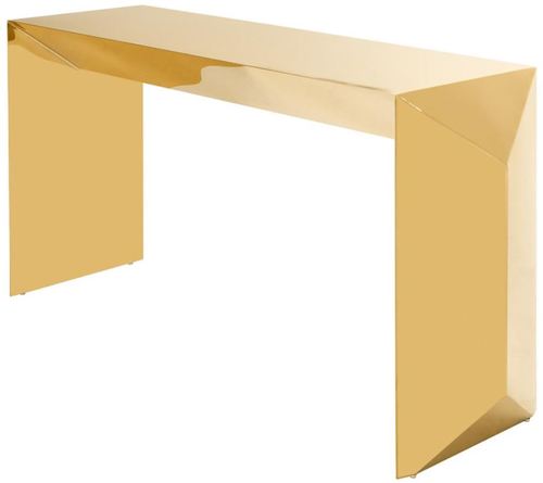 Casa Padrino Luxus Designer Konsole / Konsolentisch Gold 155 x 45 x H. 76 cm - Designerm�bel