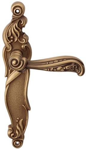 Casa Padrino Barock T�rgriff Set Messing Patiniert 13,5 x H. 26 cm - T�rklinken im Barockstil