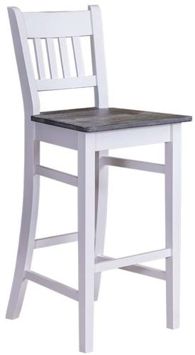 Casa Padrino Landhausstil Barstuhl Wei� / Schwarz 47 x 47 x H. 107 cm - Landhausstil M�bel