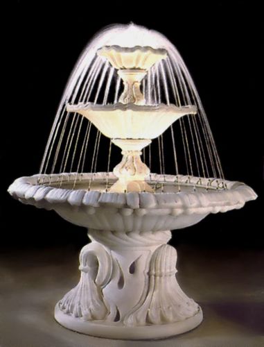 Casa Padrino Barock Springbrunnen / Gartenbrunnen  145 x H. 180 cm - Luxus Gartendeko 