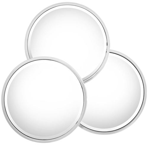 Casa Padrino Luxus Designer Edelstahl Spiegel / Wandspiegel Silber 95 x H. 90 cm - Designerm�bel