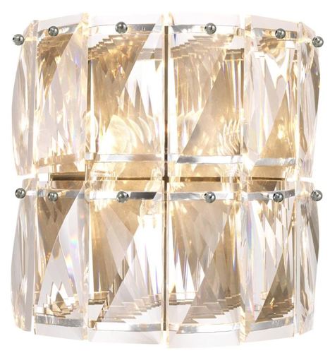 Casa Padrino Luxus Kristallglas Wandleuchte Silber 31 x 18 x H. 31 cm - Hotel & Restaurant Wandlampe
