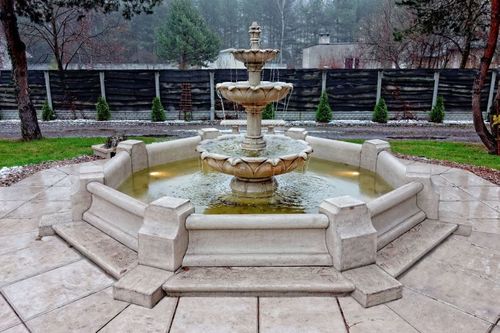 Casa Padrino Barock Lotus Blumen Springbrunnen / Gartenbrunnen  490 x H. 220 cm - Edel & Prunkvoll