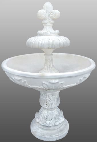 Casa Padrino Jugendstil Gartenbrunnen / Springbrunnen  108 x H. 156 cm - Dekorativer Kunststeinbrunnen 