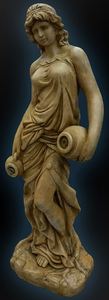 Casa Padrino Jugendstil Wasserspeier Frau mit 2 Kr�gen  26 x H. 80 cm - Barock & Jugendstil Gartendeko