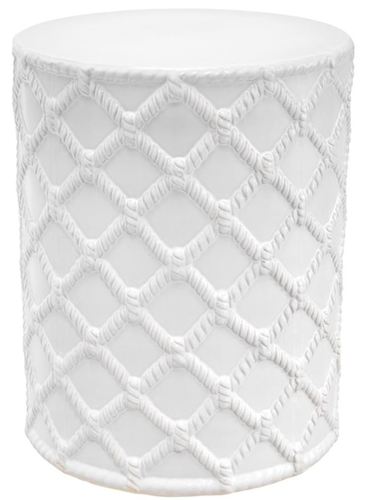 Casa Padrino Keramik Trommel Wei�  36 x H. 45 cm - Designer Wohnzimmer Dekoration