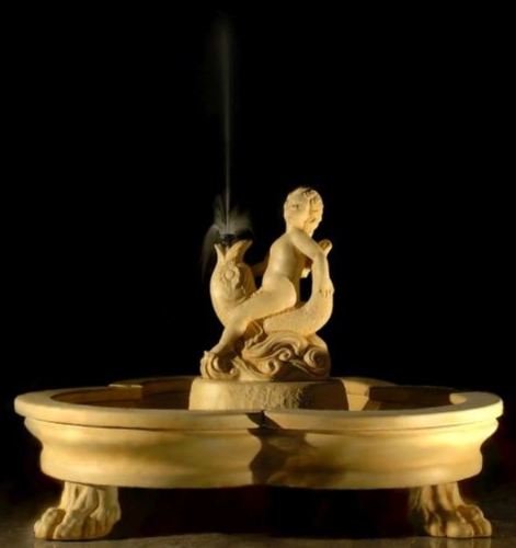 Casa Padrino Barock Gartenbrunnen / Springbrunnen  185 x H. 130 cm - Prunkvoller Brunnen im Barockstil