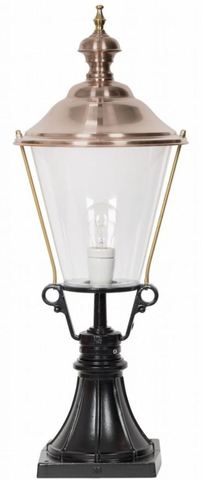 Casa Padrino Jugendstil Gartenlampe 29 x 29 x H. 78 cm - Verschiedene Farben - Garten Terrassen Wege Einfahrt Beleuchtung 