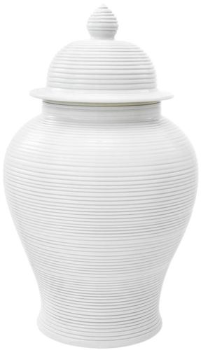 Casa Padrino Luxus Porzellan Krug mit Deckel Wei�  40 x H. 65 cm - Hotel & Restaurant Dekoration