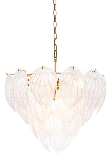 Casa Padrino Kronleuchter Antik Messing  62 x H. 60 cm - Luxus Kronleuchter mit Mattglas