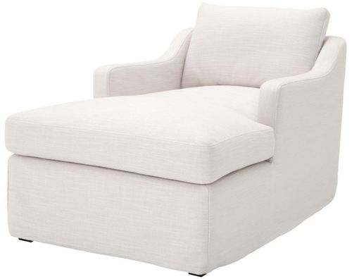 Casa Padrino Luxus Liegesessel / Schlafsessel Wei� 85 x 150 x H. 75 cm - Wohnzimmer Sessel