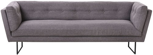 Casa Padrino Luxus Wohnzimmer Sofa Dunkelgrau / Schwarz 230 x 87 x H. 78 cm - Wohnzimmerm�bel