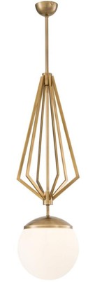 Casa Padrino Luxus Kronleuchter Antik Messing / Wei�  32,5 x H. 105 cm - Luxus M�bel