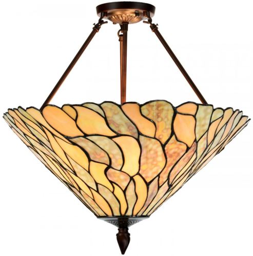 Casa Padrino Luxus Tiffany Deckenleuchte Mehrfarbig  50 x H. 55 cm - Luxus Deckenlampe aus zahlreichen Glas Mosaik St�cken
