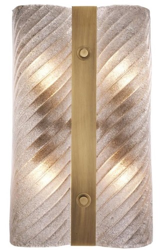 Casa Padrino Luxus Wandleuchte Antik Messing 30 x 8 x H. 48,5 cm - Wandlampe mit mundgeblasenem Glas