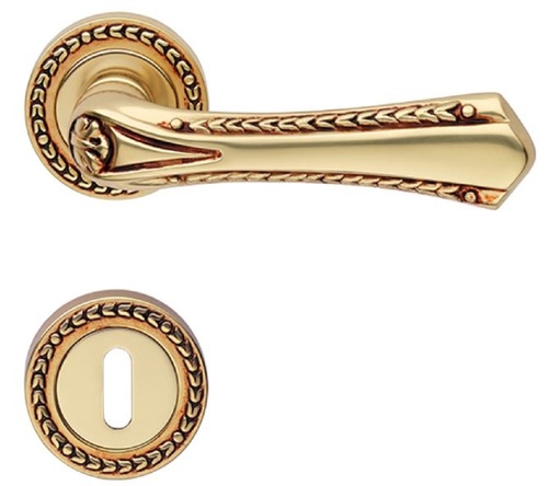 Casa Padrino Jugendstil T�rklinken Set Franz�sisches Gold 14,6 x H. 5 cm - Barock & Jugendstil T�rgriffe im klassischen Design