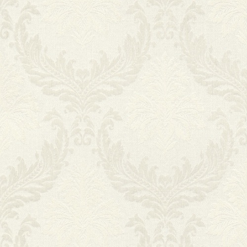 Casa Padrino Barock Textiltapete Wei� / Beige / Creme - 10,05 x 0,53 m - Stofftapete mit Vlies Struktur 