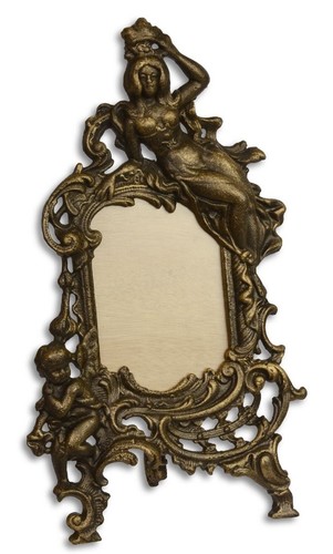 Casa Padrino Barock Tisch-Bilderrahmen Antik Messingfarben 19,5 x 9,6 x H. 33,3 cm - Gusseisen Bilderrahmen