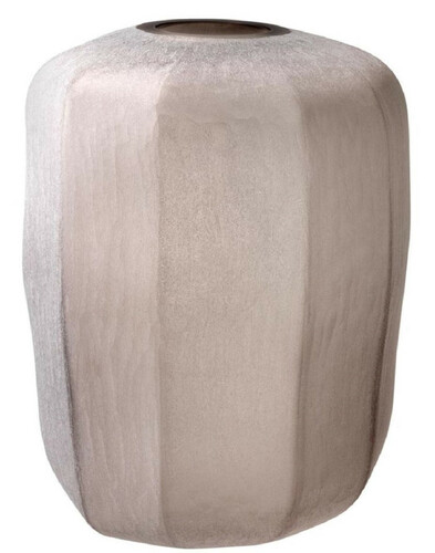 Casa Padrino Luxus Vase Sandfarben  33 x H. 42 cm - Luxus Wohnzimmer Dekoration