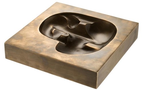 Casa Padrino Luxus Deko Objekt Vintage Messingfarben 20,5 x 20,5 x H. 4 cm - Deko Accessoires