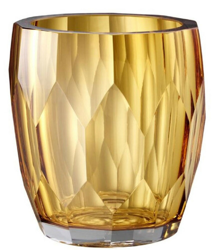 Casa Padrino Luxus Deko Glas Vase Gelb  12 x H. 14 cm - Luxus Qualit�t