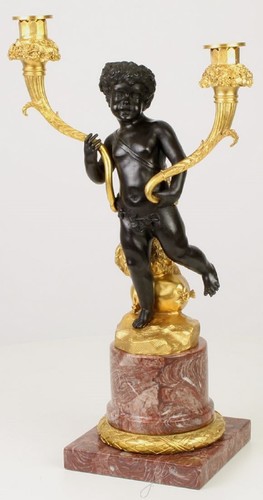 Casa Padrino Barock Doppel Kerzenhalter Schwarz / Gold / Rot 26 x 15,1 x H. 48 cm - Edler Kerzenst�nder im Barockstil