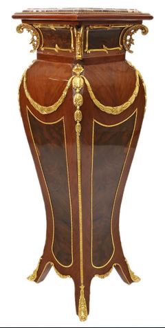 Casa Padrino Barock S�ule Mahagoni / Gold - Beistelltisch - S�ule 126 x 40  cm