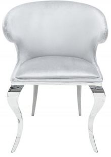 Casa Padrino Designer Esszimmerstuhl Samt / Grau 61 x 60 x H.79 cm - Esszimmerm�bel