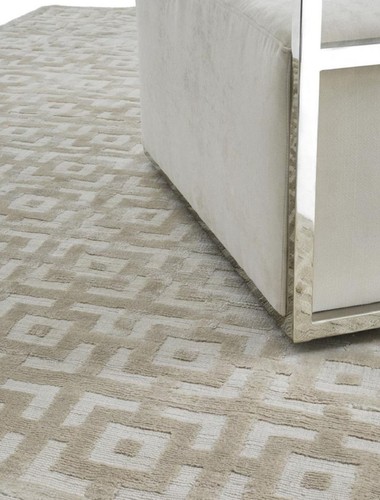 Casa Padrino Luxus Teppich Elfenbeinfarben 170 x 240 cm - Wohnzimmerteppich