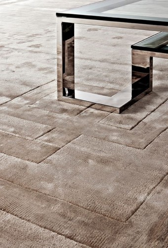 Casa Padrino Luxus Viskose Wohnzimmerteppich Naturfarben - Verschiedene Gr��en - Luxus Qualit�t