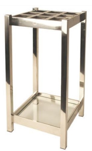 Casa Padrino Luxus Edelstahl Schirmst�nder Silber 30 x 30 x H. 70 cm - Luxus Accessoires