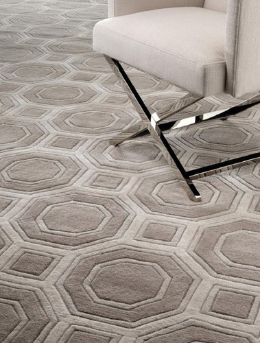 Casa Padrino Luxus Wollteppich Braun / Grau - Verschiedene Gr��en - Handgetufteter Luxus Teppich aus Neuseeland Wolle