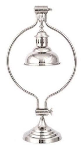 Casa Padrino Luxus Tischleuchte / Schreibtischleuchte Silber 33 x 19 x H. 63 cm - Deko Accessoires