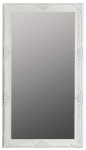Casa Padrino Barock Wandspiegel Wei� 72 x H. 132 cm - Handgefertigter Barock Spiegel mit Holzrahmen und wundersch�nen Verzierungen