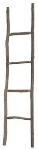 Casa Padrino Landhausstil Deko Holzleiter Naturfarben 37 x 4 x H. 160 cm - Handgefertigte Leiter mit 4 Sprossen