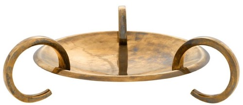 Casa Padrino Luxus Servierteller / Servierschale Vintage Messingfarben  56 x H. 14,5 cm - Hotel & Restaurant Accessoires