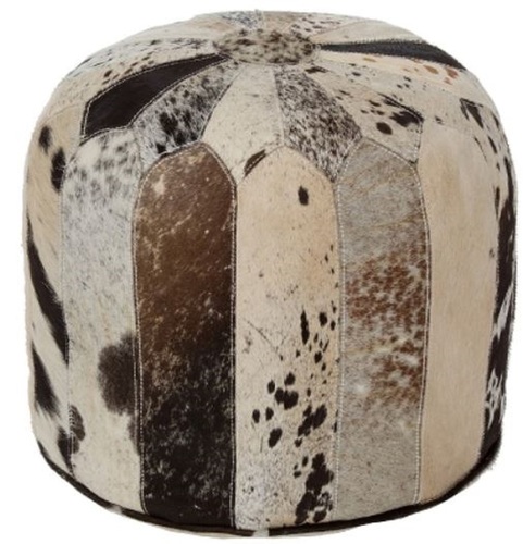 Casa Padrino Luxus Fell Sitzhocker Mehrfarbig 44 x 44 x H. 44 cm - Luxus Kollektion