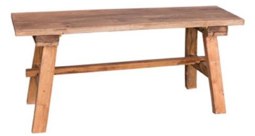 Casa Padrino Landhausstil Sitzbank Naturfarben 90 x 26 x H. 41 cm - Zusammenklappbare Massivholz Bank