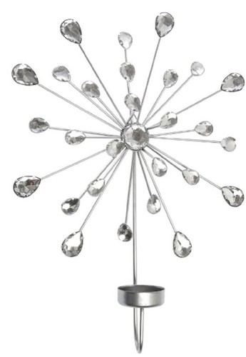 Casa Padrino Designer Wandkerzenhalter 4er Set Silber 24 x 6 x H. 31 cm - Dekorative Wanddeko