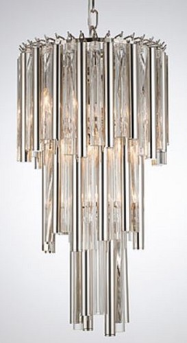 Casa Padrino Luxus Kronleuchter Silber  35 x H. 68 cm - Hotel & Restaurant Kronleuchter 